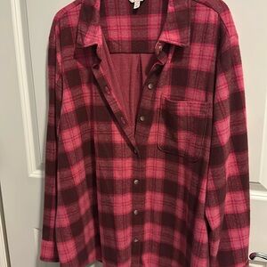 Pink flannel shirt/jacket
